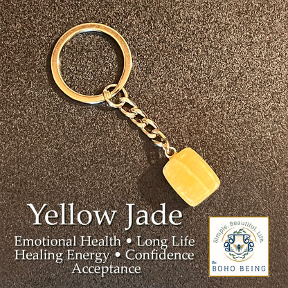 Yellow Jade Keychain