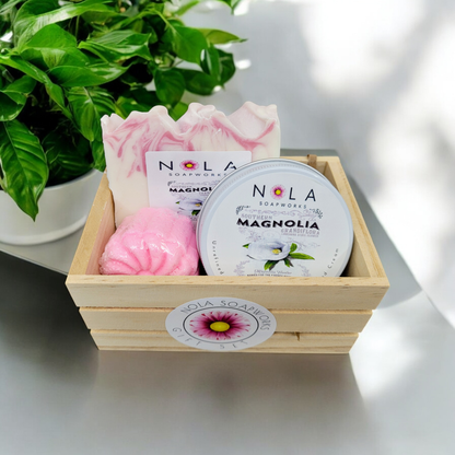 NOLA SoapWorks Gift Crate - Soap + Candle + Bath Bomb