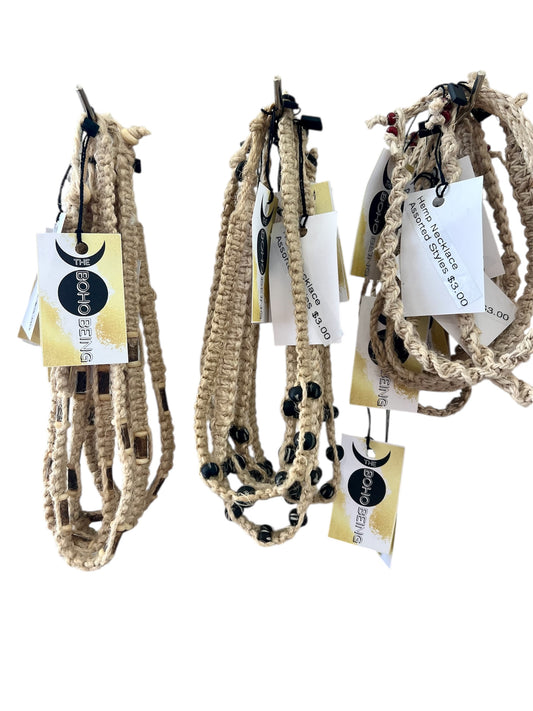 Hemp Necklace - Assorted Styles