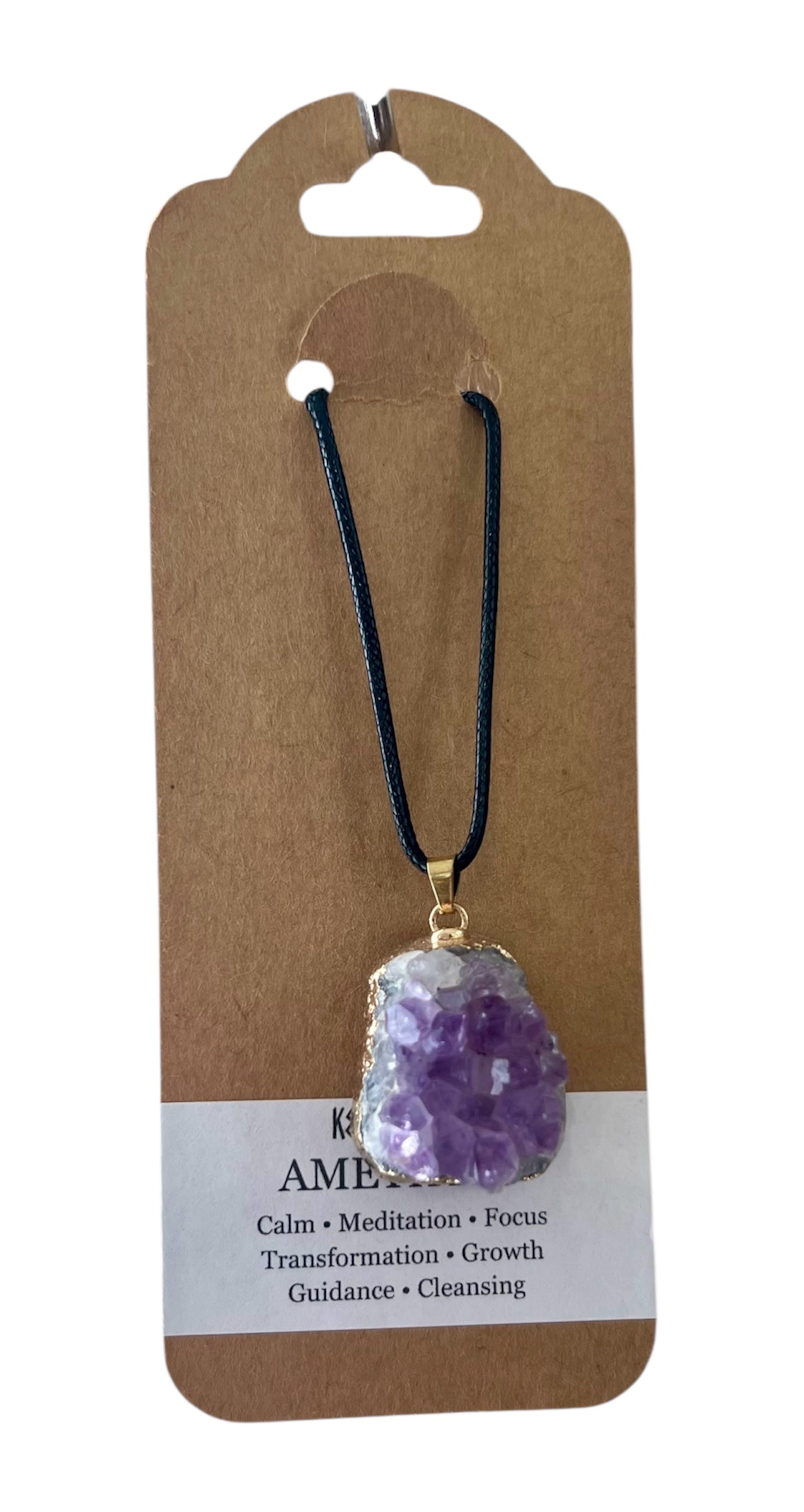 Amethyst Stone Necklace by Kewl Beads