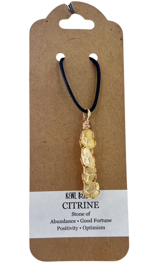 Citrine Stone Necklace by Kewl Beads