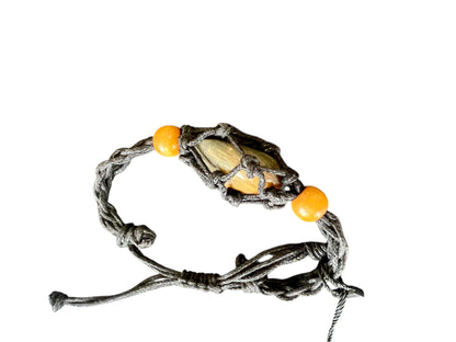 Crystal Stone Black Bracelet Holder Braided Cord