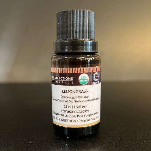 Lemongrass Organic Essential Oil 15ml (1/2oz)